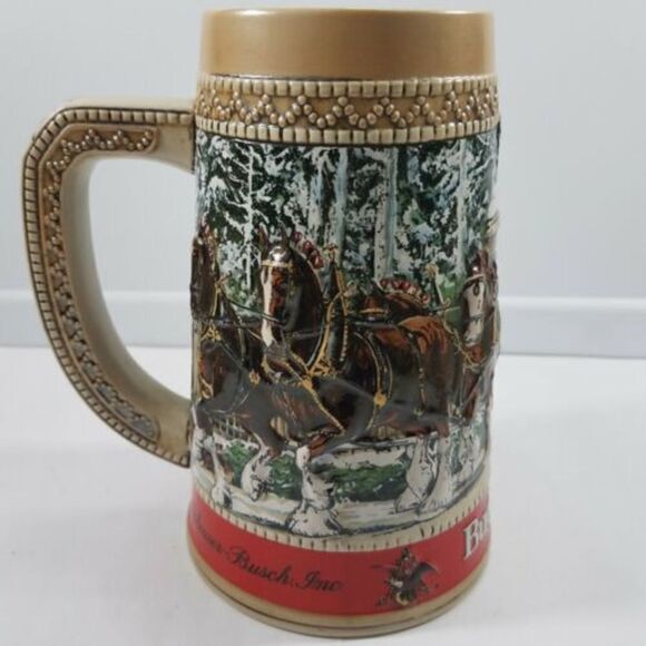 Anheuser Busch Budweiser Stein Beer Mug Bud Clydesdale "C" Series Vintage Vtg - Picture 2 of 8